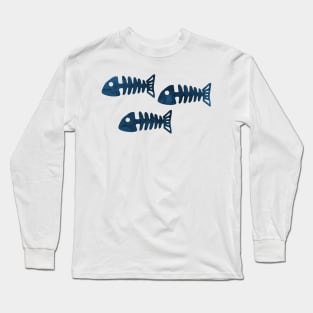 Fish Skeleton Long Sleeve T-Shirt